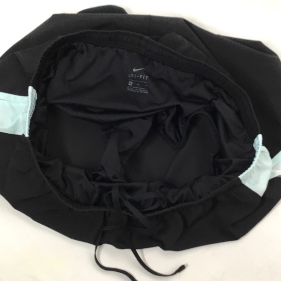 🖤Nike Dri-Fit Womens Track Shorts Size Medium Black Mint Green White Mesh Side - Picture 3 of 8